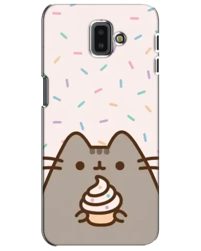 Чехол для Samsung Galaxy J6 Plus 2018 (J610) с картинкой «Пушин с кексом»