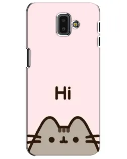 Чехол для Samsung Galaxy J6 Plus 2018 (J610) с картинкой «Пушин говорит Hi» Чехол для Samsung Galaxy J6 Plus 2018 (J610) с картинкой «Пушин говорит Hi»