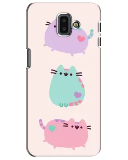 Чехол для Samsung Galaxy J6 Plus 2018 (J610) с картинкой «Pusheen трио» Чехол для Samsung Galaxy J6 Plus 2018 (J610) с картинкой «Pusheen трио»