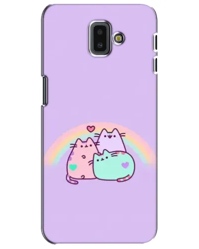Чехол для Samsung Galaxy J6 Plus 2018 (J610) с картинкой «Радужные Пушины»
