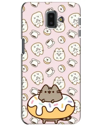 Чехол для Samsung Galaxy J6 Plus 2018 (J610) с картинкой «Пушин на пончике»