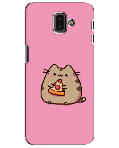 Чехол для Samsung Galaxy J6 Plus 2018 (J610) с картинкой «Пушин с пиццей»
