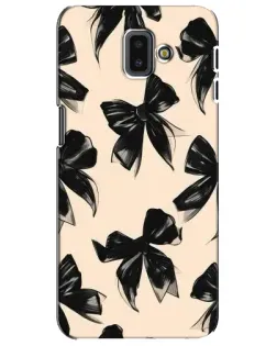 Чохол для Samsung Galaxy J6 Plus 2018 (J610) з картинкою «Патерн чорні банти» Чохол для Samsung Galaxy J6 Plus 2018 (J610) з картинкою «Патерн чорні банти»