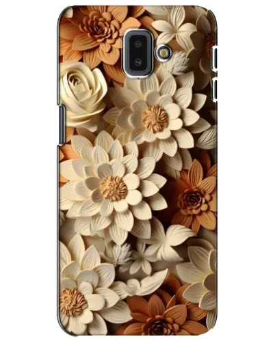 Чехол для Samsung Galaxy J6 Plus 2018 (J610) с картинкой «Бежевый флористический декор» Чехол для Samsung Galaxy J6 Plus 2018 (J610) с картинкой «Бежевый флористический декор»