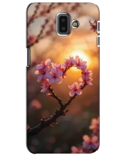 Чехол для Samsung Galaxy J6 Plus 2018 (J610) с картинкой «Розовый цвет сердце на фоне заката» Чехол для Samsung Galaxy J6 Plus 2018 (J610) с картинкой «Розовый цвет сердце на фоне заката»