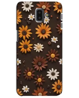 Чехол для Samsung Galaxy J6 Plus 2018 (J610) с картинкой «Узор из маленьких подсолнухов»