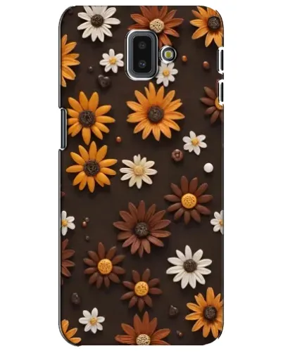 Чехол для Samsung Galaxy J6 Plus 2018 (J610) с картинкой «Узор из маленьких подсолнухов» Чехол для Samsung Galaxy J6 Plus 2018 (J610) с картинкой «Узор из маленьких подсолнухов»