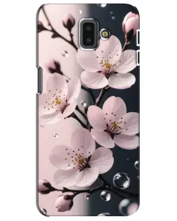 Чехол для Samsung Galaxy J6 Plus 2018 (J610) с картинкой «Нежная сакура и капли»