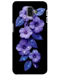 Чехол для Samsung Galaxy J6 Plus 2018 (J610) с картинкой «Фиолетовые цветы с росою»