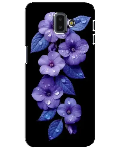 Чехол для Samsung Galaxy J6 Plus 2018 (J610) с картинкой «Фиолетовые цветы с росою» Чехол для Samsung Galaxy J6 Plus 2018 (J610) с картинкой «Фиолетовые цветы с росою»