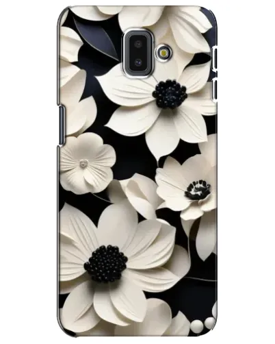 Чехол для Samsung Galaxy J6 Plus 2018 (J610) с картинкой «Объемные белые цветы» Чехол для Samsung Galaxy J6 Plus 2018 (J610) с картинкой «Объемные белые цветы»