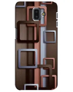 Чохол для Samsung Galaxy J6 Plus 2018 (J610) з картинкою «Коричневі об'ємні квадрати»