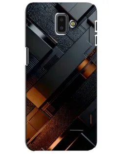 Чохол для Samsung Galaxy J6 Plus 2018 (J610) з картинкою «Чорні геометричні блоки»