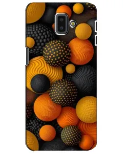 Чохол для Samsung Galaxy J6 Plus 2018 (J610) з картинкою «Об'ємні помаранчеві сфери»