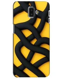 Чохол для Samsung Galaxy J6 Plus 2018 (J610) з картинкою «Чорне жовте переплетення»