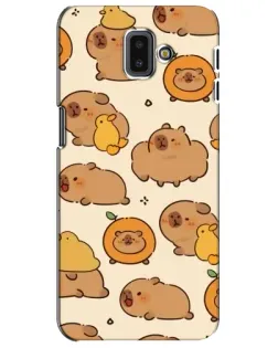 Чехол для Samsung Galaxy J6 Plus 2018 (J610) с картинкой «Капибары с апельсинами»