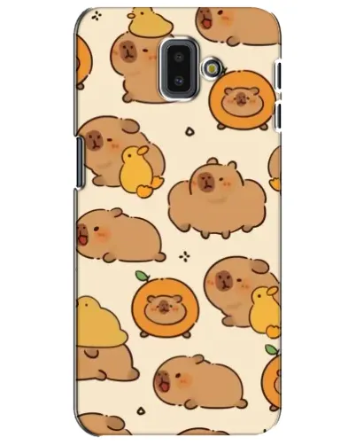 Чехол для Samsung Galaxy J6 Plus 2018 (J610) с картинкой «Капибары с апельсинами» Чехол для Samsung Galaxy J6 Plus 2018 (J610) с картинкой «Капибары с апельсинами»