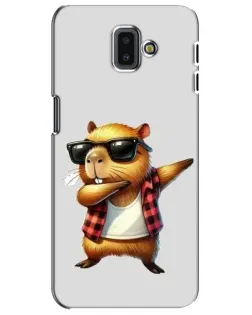 Чехол для Samsung Galaxy J6 Plus 2018 (J610) с картинкой «Капибара рэпер даб»