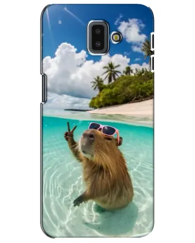 Чехол для Samsung Galaxy J6 Plus 2018 (J610) с картинкой «Капибара на море» Чехол для Samsung Galaxy J6 Plus 2018 (J610) с картинкой «Капибара на море»