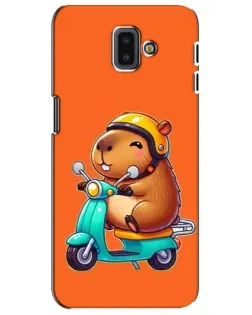 Чехол для Samsung Galaxy J6 Plus 2018 (J610) с картинкой «Капибара на скутере»