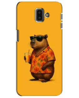 Чехол для Samsung Galaxy J6 Plus 2018 (J610) с картинкой «Капибара на отдыхе»