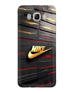 Чехол для Samsung Galaxy J7 2016 (J710, J7108) с картинкой «Золотой Nike на металле»