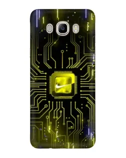 Чехол для Samsung Galaxy J7 2016 (J710, J7108) с картинкой «Nike — золотая искра»