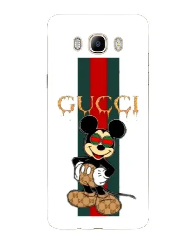 Чехол для Samsung Galaxy J7 2016 (J710, J7108) с картинкой «Микки Маус Gucci — полосы»