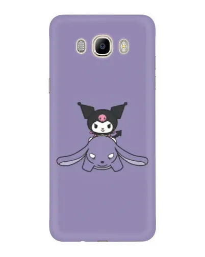 Чехол для Samsung Galaxy J7 2016 (J710, J7108) с картинкой «Kuromi на лиловом фоне»