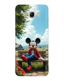 Чехол для Samsung Galaxy J7 2016 (J710, J7108) с картинкой «Микки на скамейке»