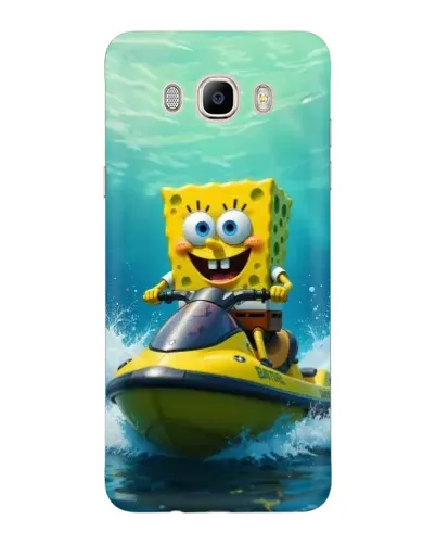 Чехол для Samsung Galaxy J7 2016 (J710, J7108) с картинкой «Спанч Боб на гидроцикле»