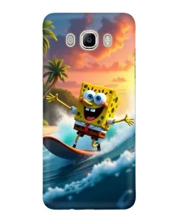 Чехол для Samsung Galaxy J7 2016 (J710, J7108) с картинкой «Губка Боб серфингист»