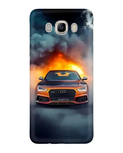 Чехол для Samsung Galaxy J7 2016 (J710, J7108) с картинкой «Audi в огненном дыму»