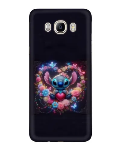 Чехол для Samsung Galaxy J7 2016 (J710, J7108) с картинкой «Stitch в цветах»