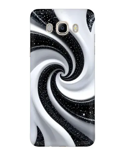 Чехол для Samsung Galaxy J7 2016 (J710, J7108) с картинкой «Черно-белая спираль»