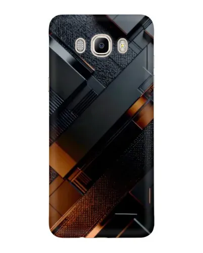 Чехол для Samsung Galaxy J7 2016 (J710, J7108) с картинкой «Черные геометрические блоки»