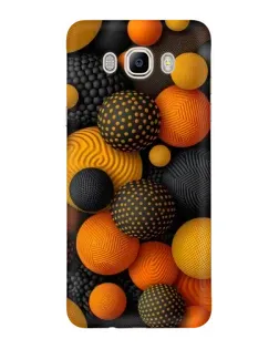 Чехол для Samsung Galaxy J7 2016 (J710, J7108) с картинкой «Объемные оранжевые сферы»