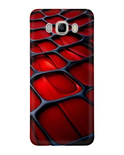 Чехол для Samsung Galaxy J7 2016 (J710, J7108) с картинкой «Красная глянцевая сетка»