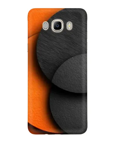 Чехол для Samsung Galaxy J7 2016 (J710, J7108) с картинкой «Геометрия оранжевых кругов»