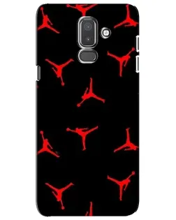 Чехол для Samsung Galaxy J8 2018 (J810) с картинкой «Jordan Red Pattern»