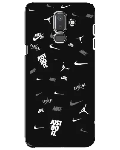 Чехол для Samsung Galaxy J8 2018 (J810) с картинкой «Nike Black Pattern» Чехол для Samsung Galaxy J8 2018 (J810) с картинкой «Nike Black Pattern»