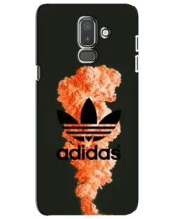 Чехол для Samsung Galaxy J8 2018 (J810) с картинкой «Оранжевый дым Adidas»