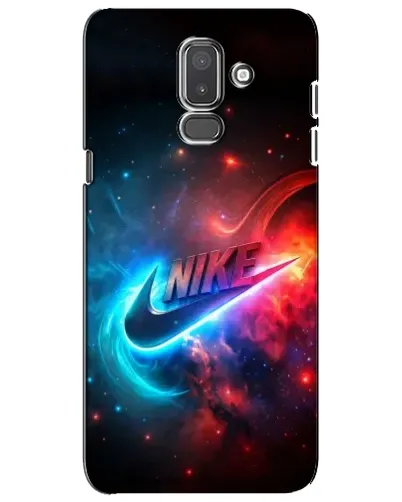 Чехол для Samsung Galaxy J8 2018 (J810) с картинкой «Огненный логотип Nike»