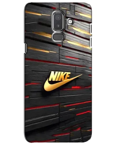 Чехол для Samsung Galaxy J8 2018 (J810) с картинкой «Золотой Nike на металле»