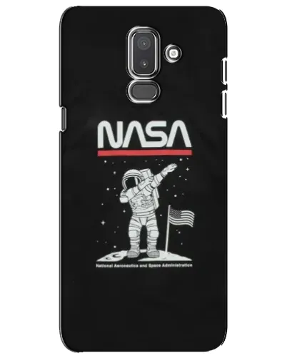 Чехол для Samsung Galaxy J8 2018 (J810) с картинкой «NASA — шагаем по Луне»