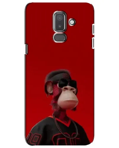 Чехол для Samsung Galaxy J8 2018 (J810) с картинкой «Bored Ape в красном»