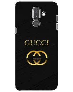 Чехол для Samsung Galaxy J8 2018 (J810) с картинкой «Золотой логотип Gucci» Чехол для Samsung Galaxy J8 2018 (J810) с картинкой «Золотой логотип Gucci»
