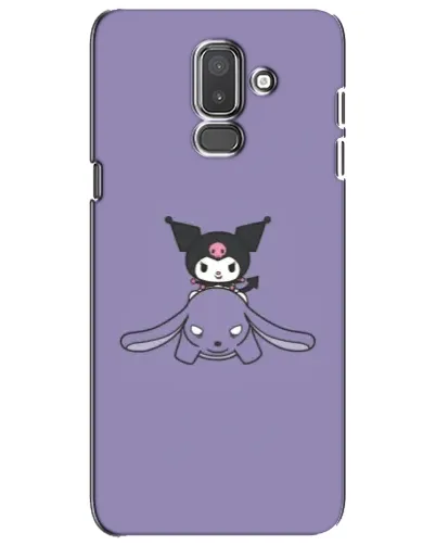 Чехол для Samsung Galaxy J8 2018 (J810) с картинкой «Kuromi на лиловом фоне»