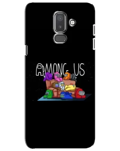 Чехол для Samsung Galaxy J8 2018 (J810) с картинкой «Логотип Among Us»