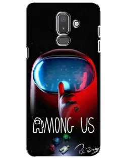 Чехол для Samsung Galaxy J8 2018 (J810) с картинкой «Красный импостер — макро» Чехол для Samsung Galaxy J8 2018 (J810) с картинкой «Красный импостер — макро»